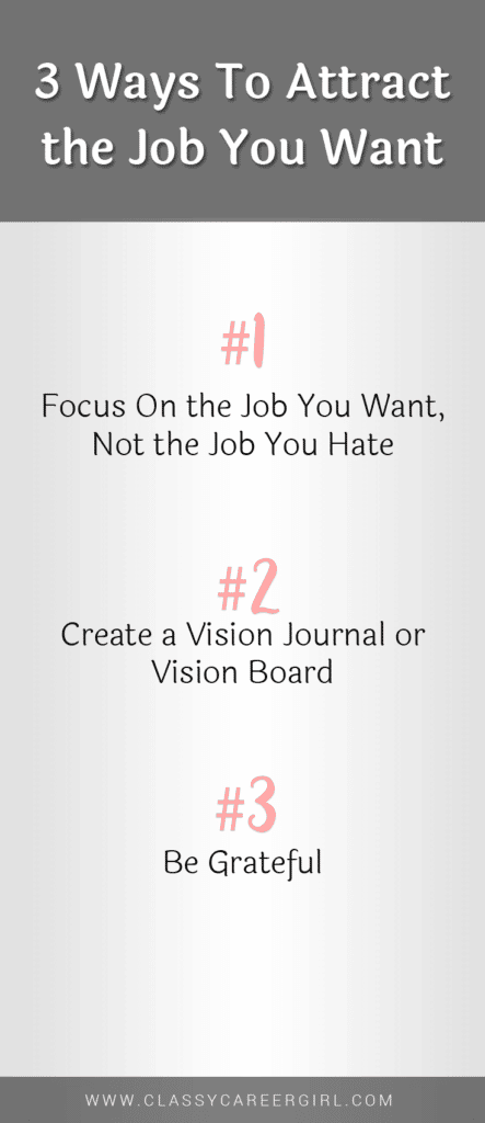 3 Ways To Attract the Job You Want list