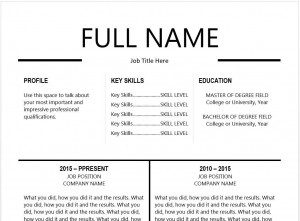 resume templates black