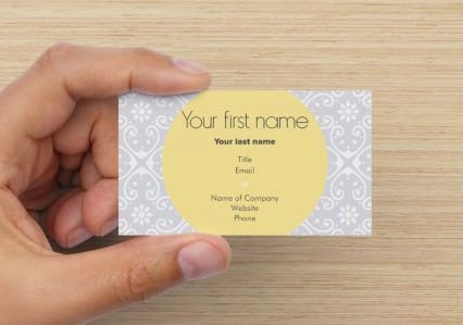 Yellow and Gray Business Cards