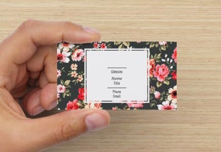 floral business cards design