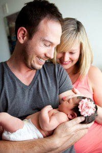 birth story family photo
