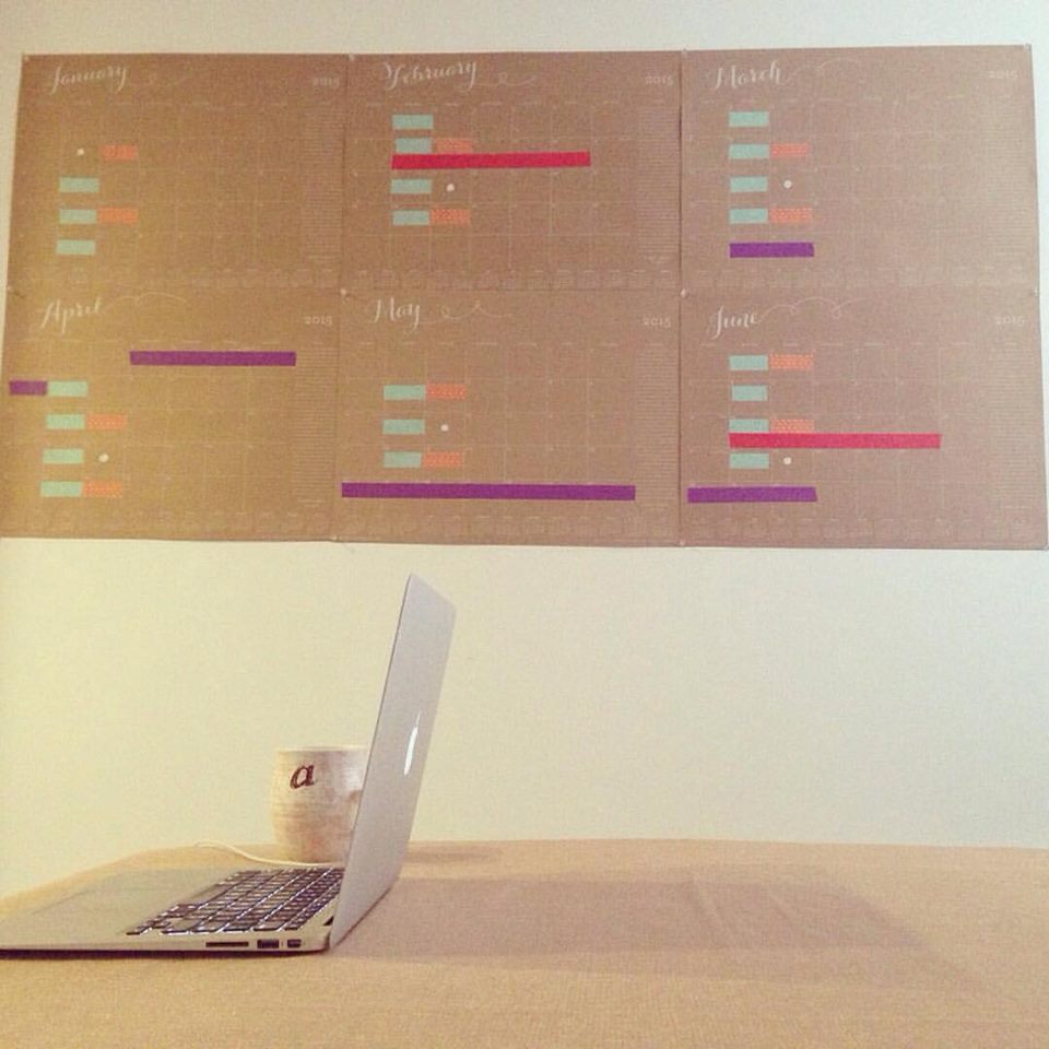 new year wall planning