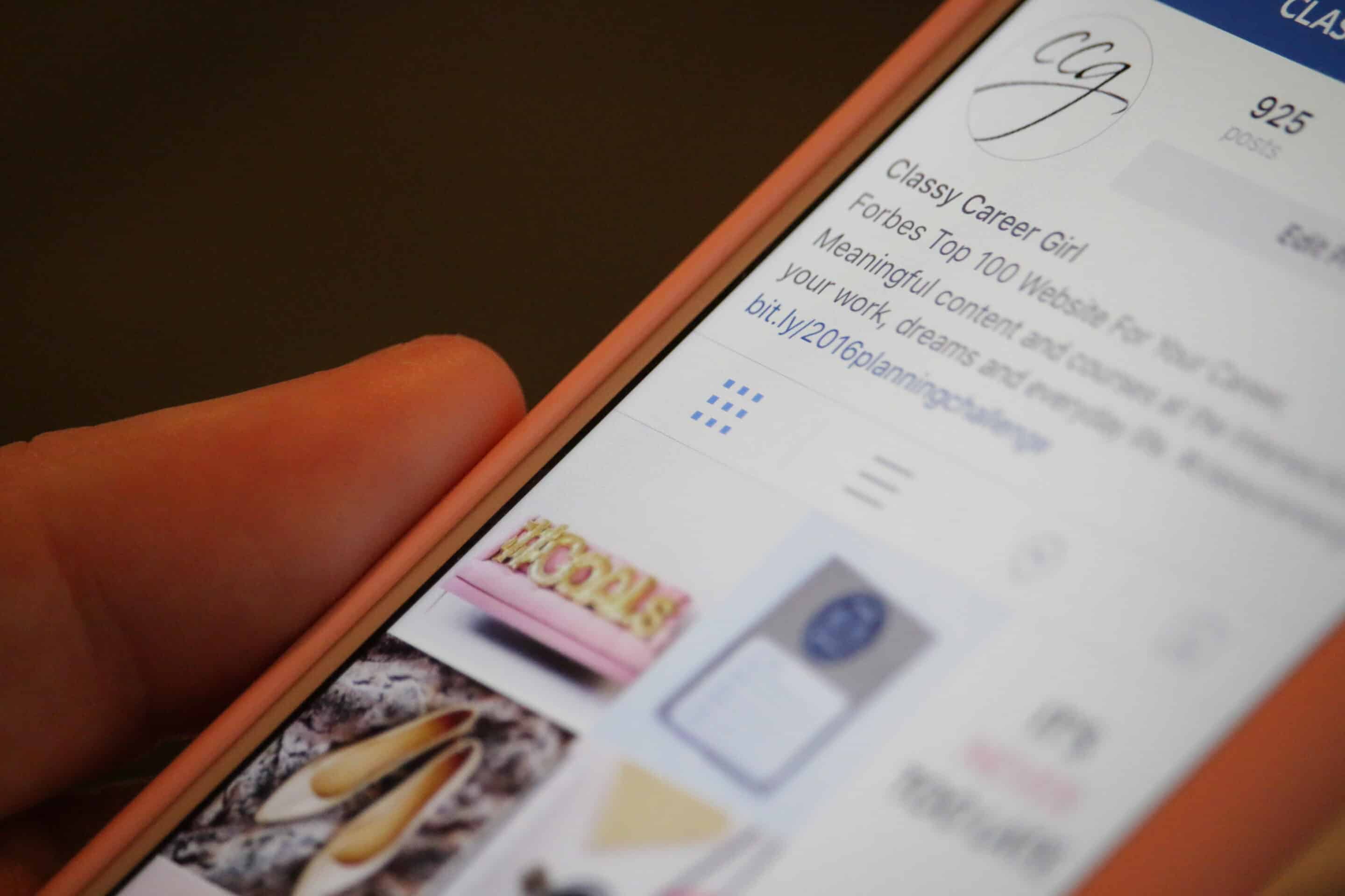 instagram on mobile posts
