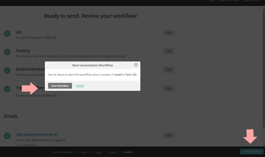 start automation workflow