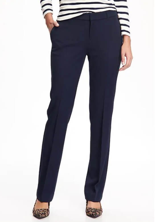 Mid-Rise Straight Trousers for Women