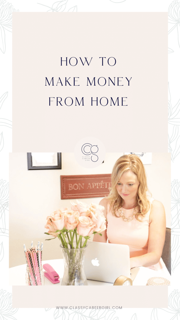 How to make money working from home Pin photo