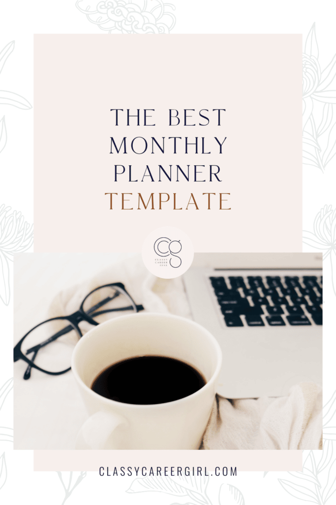 The Finest Month-to-month Planner template